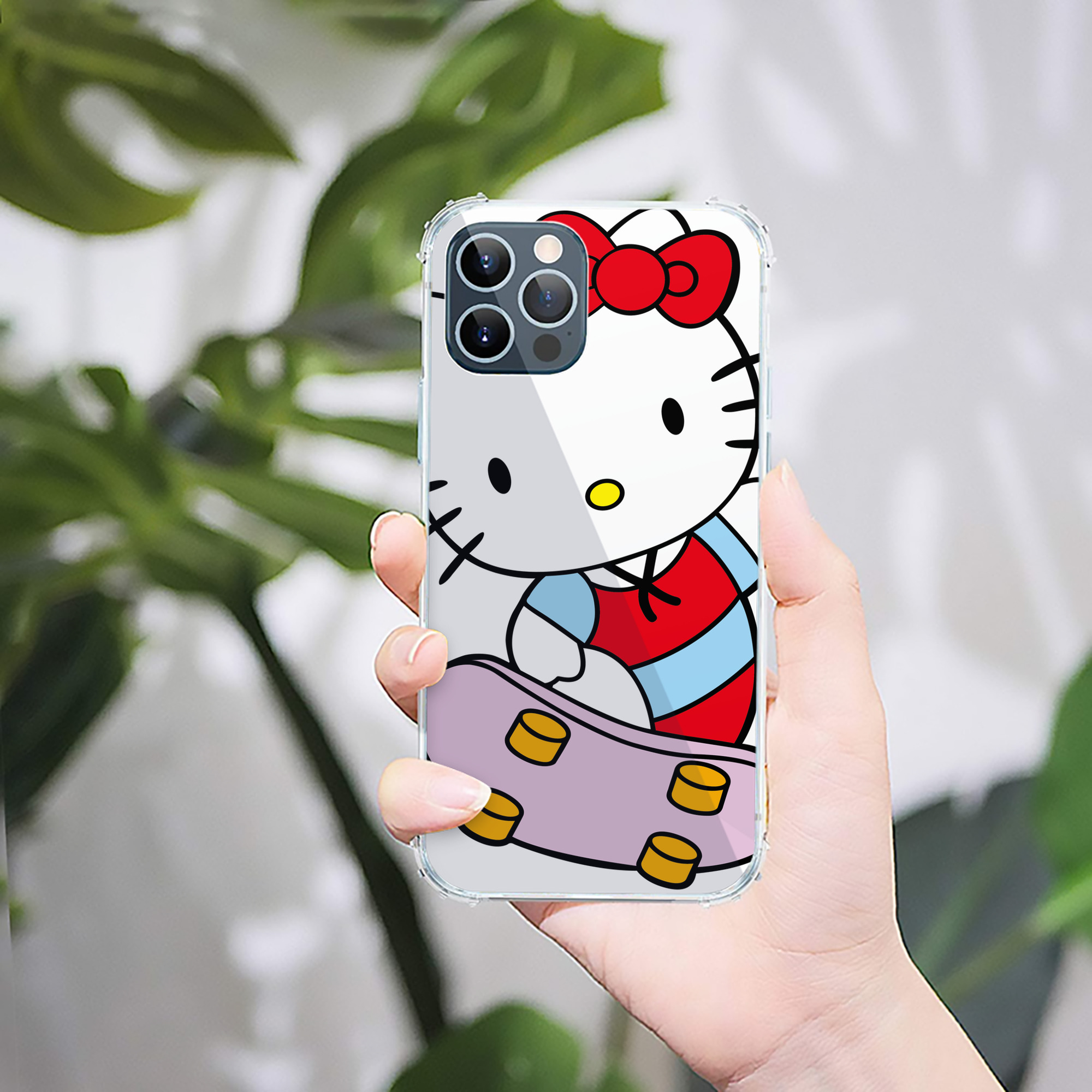 （画像用） Hello Kitty ハローキティ 【iPhone 12シリーズ対応】透明スマホケース（クリアソフトケース）